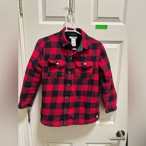 Youth Boys Tommy Bahama Flannel Fleece Lined Snap Button Down Jacket